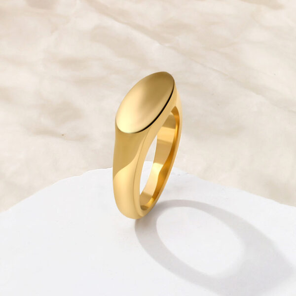 Minimalist Oval Signet Ring