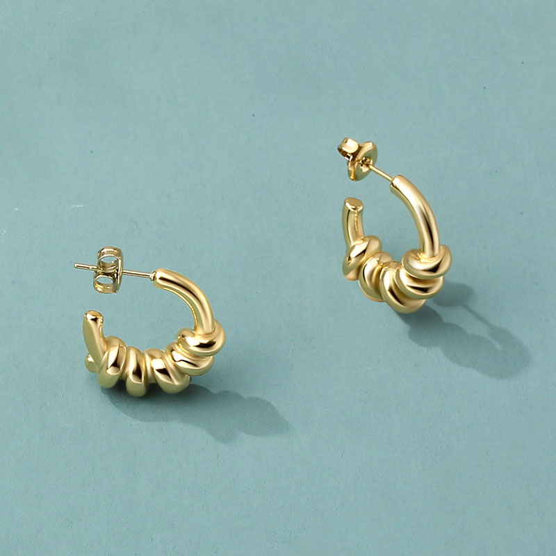 Twisted Chunky Hoop Earrings