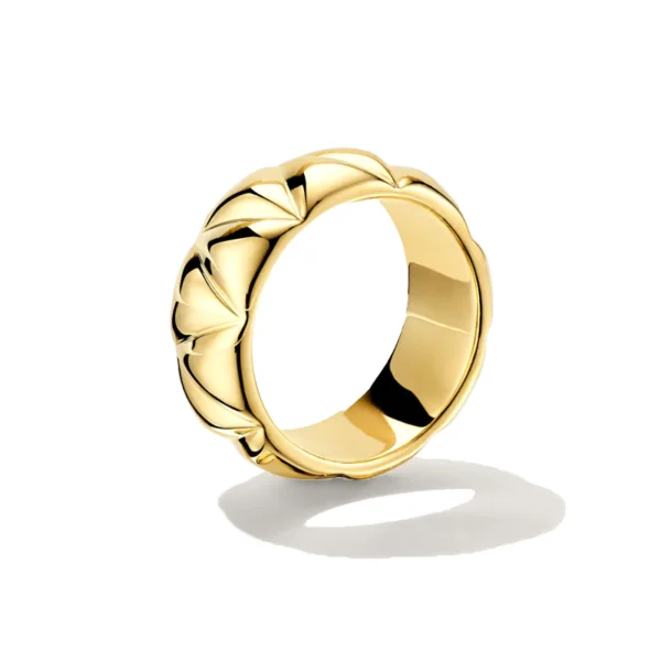 Golden Lotus Band Ring
