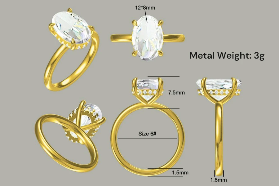 Ring witdth & thickness & wight