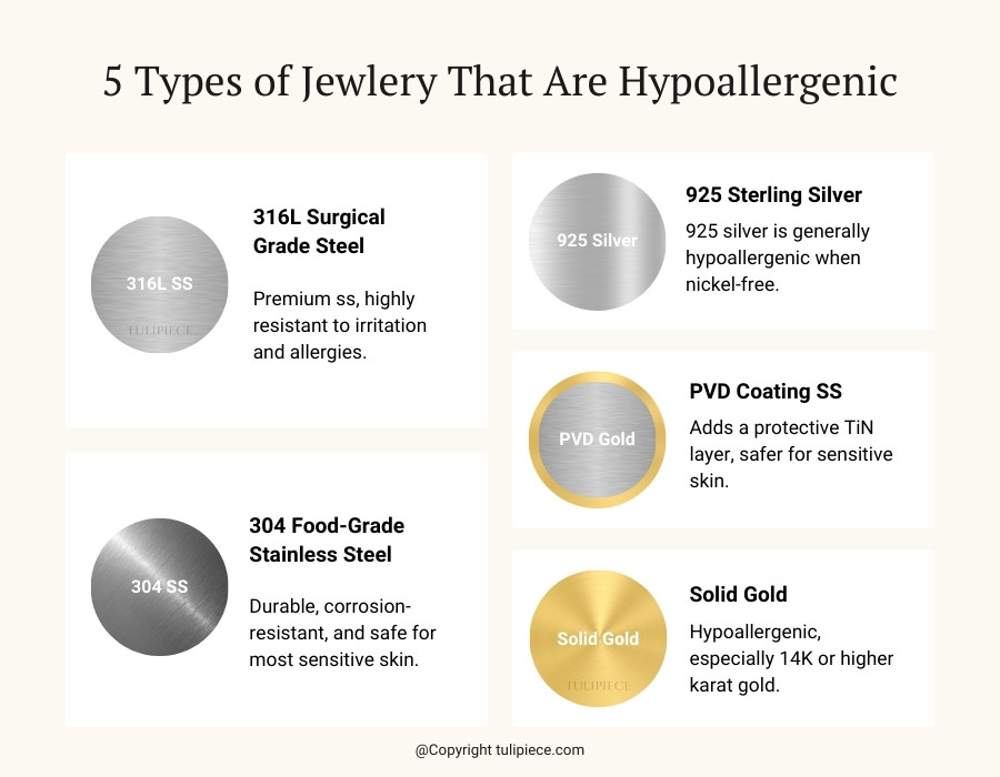5 Types of Jewlery That Are Hypoallergenic