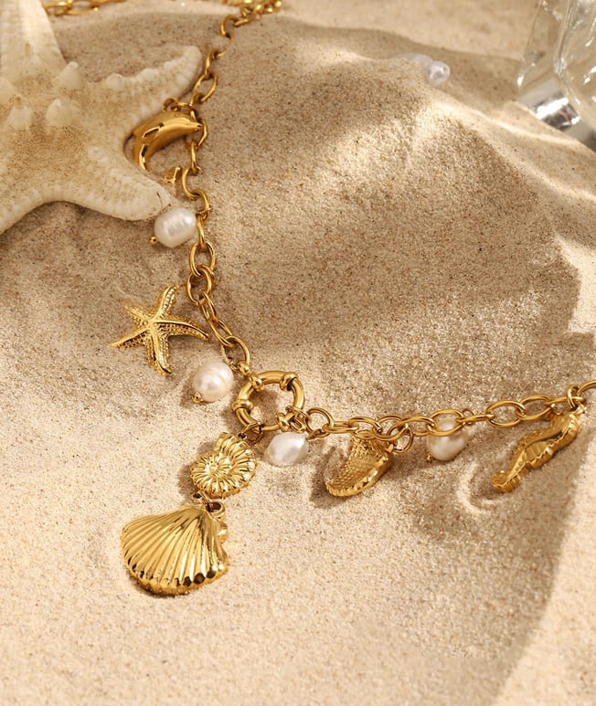 Ocean Style Charm Stainless Steel Necklace