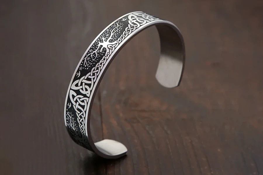 Oxidized Stainless Steel Bangle