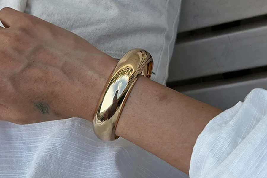 Hydraulic Pressed Solid Stainless Steel Bangle Bracelets