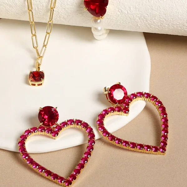 Red Crystal Earrings